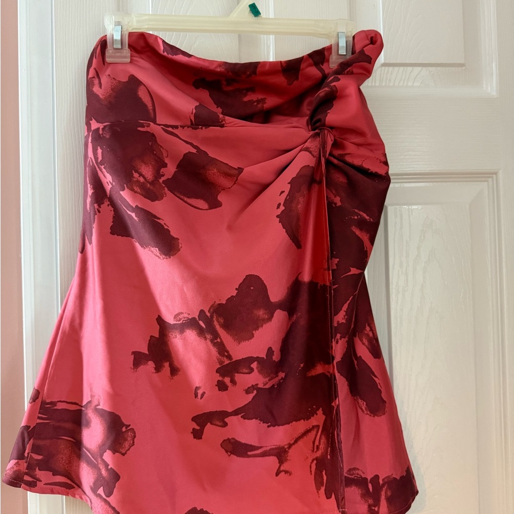 Free People Burgundy and Blue Skirt